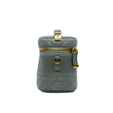 thumbnail Small DiorTravel Vanity Case in Grey Lambskin GHW
