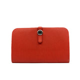 thumbnail Dogon Long Wallet In Watermelon Red PHW R Stamp - L'UXE LINK