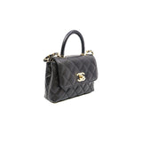 thumbnail 24K mini coco handle with chain in caviar black rghw #NA10XXXX