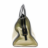 thumbnail Tote Bag Leather Black White - L'UXE LINK