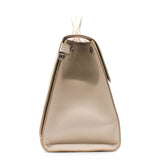 thumbnail Large Diorever In Beige Calfskin Handbag PHW With Strap - L'UXE LINK