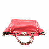 thumbnail Rockstud Tote Pebbled Small Leather Red PHW - L'UXE LINK
