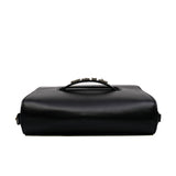thumbnail Dio(r)evolution Flap Bag Black Leather Medium Phw With Leather Wide Strap - L'UXE LINK