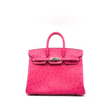 thumbnail birkin 25cm ostrich 5J pink phw D stamp