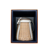 thumbnail picnic bucket bag in Bamboo weaving/leather nata B stamp - L'UXE LINK