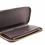 thumbnail long monogram wallet patent dark red ghw - L'UXE LINK