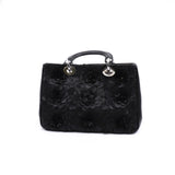 thumbnail issimo limited flower glitter embrodary in leather black phw - L'UXE LINK