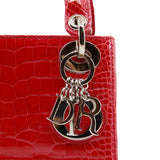 thumbnail dior lady mini crocodile orange red phw - L'UXE LINK