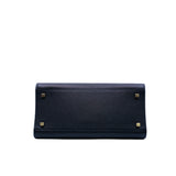 thumbnail valextra medium with blue buckle in epsom black ghw - L'UXE LINK