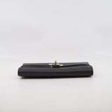 thumbnail kelly wallet black rghw epsom - L'UXE LINK