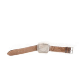 thumbnail Carre H watch, 45 mm in brown leather band phw #w045778ww00 - L'UXE LINK