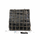 thumbnail Chain Frame CC Charm Shopping Tote lamb skin black  ghw - L'UXE LINK