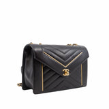 thumbnail flap bag lamb skin black V  ghw seri24 - L'UXE LINK