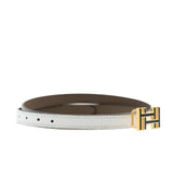 thumbnail lady belt white with etoupe size 75 - L'UXE LINK