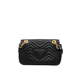 thumbnail medium marmont in leather black ghw - L'UXE LINK