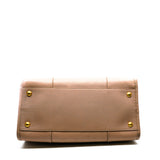 thumbnail tote in saffiano leather beige color - L'UXE LINK