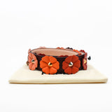thumbnail flower stud strap in leather winered ghw - L'UXE LINK