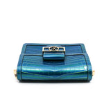 thumbnail dauphine mini blue crocodile - L'UXE LINK