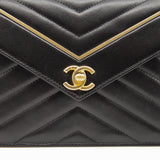 thumbnail flap bag lamb skin black V  ghw seri24 - L'UXE LINK