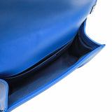 thumbnail leboy medium V( chevron) in lambskin elecric blue ruthenium hw seri 22 - L'UXE LINK