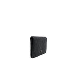 thumbnail cf long flap wallet with studs in calfskin navy ruthenium hw seri 20 - L'UXE LINK