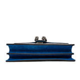 thumbnail dionysus medium blooms in double G /bright blue suede ruthenium - L'UXE LINK
