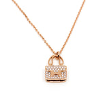 thumbnail constance full diamond necklace in 18k rg - L'UXE LINK