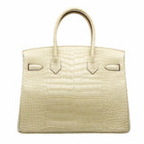 thumbnail birkin 30 alligator in vannile Y1 phw Zstamp - L'UXE LINK