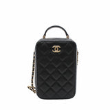 thumbnail camera case with handle black caviar ghw aktpae72 - L'UXE LINK