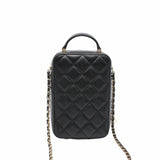 thumbnail camera case with handle black caviar ghw aktpae72 - L'UXE LINK