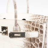 thumbnail BIRKIN 30 BLANC HIMALAYA NILOTICUS CROCODILE phw stamp T - L'UXE LINK