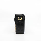 thumbnail motntaigne 30 mini black gride printed ghw - L'UXE LINK