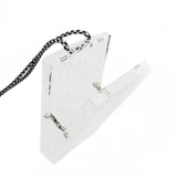 thumbnail pvc box bag in white - L'UXE LINK