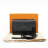 thumbnail Dune Epi Leather Clery Pochette Bag in black - L'UXE LINK