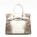 thumbnail BIRKIN 30 BLANC HIMALAYA NILOTICUS CROCODILE phw stamp T - L'UXE LINK