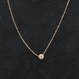 thumbnail necklace yg one diamond dutxxx - L'UXE LINK