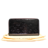 thumbnail long monogram wallet patent dark red ghw - L'UXE LINK