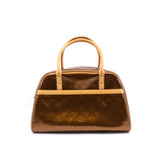 thumbnail tote in patent gold - L'UXE LINK