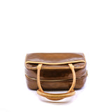 thumbnail tote in patent gold - L'UXE LINK