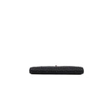 thumbnail cf long flap wallet with studs in calfskin navy ruthenium hw seri 20 - L'UXE LINK