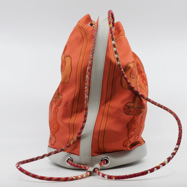 backpack silk  orange PHW