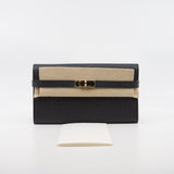 thumbnail kelly wallet black rghw epsom - L'UXE LINK