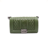 thumbnail leboy mm in knots leather green ruthenium seri 18 - L'UXE LINK