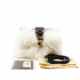 thumbnail petite malle white fur phw - L'UXE LINK