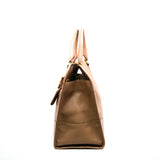 thumbnail tote in saffiano leather beige color - L'UXE LINK