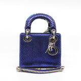 thumbnail lady dior with chainglittering purple blue snake skin phw - L'UXE LINK