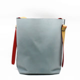 thumbnail TWISTED  tote leather blue beige orange - L'UXE LINK