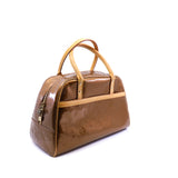 thumbnail tote in patent gold - L'UXE LINK