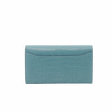 thumbnail constance long wallet 3Z blue saint cyr phw crocodile X stamp - L'UXE LINK