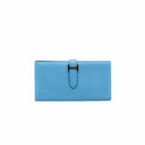 thumbnail bearn wallet goat b5 blue ghw R stamp - L'UXE LINK